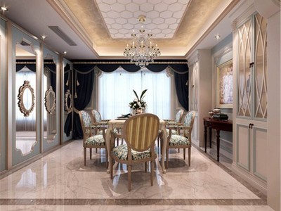 武汉国博新城199㎡欧式四居室 13万打造典雅大宅的装修设计案例